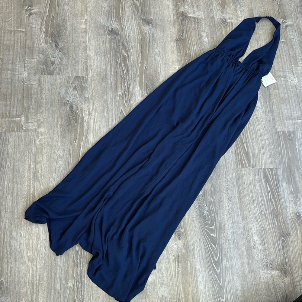 Show Me Your MuMu Navy Halter Dress Size XSmall